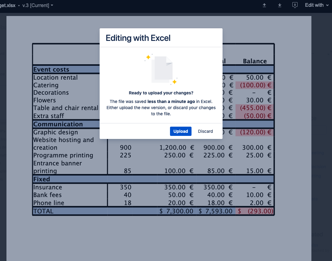 Editing Excel with Companion