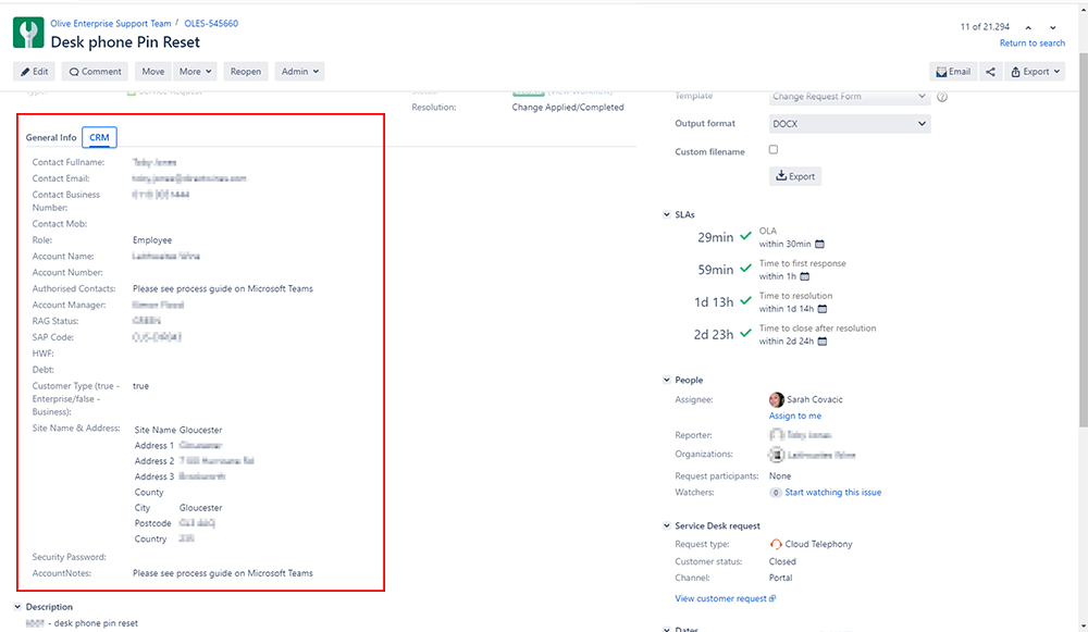 CRM data populating support issue