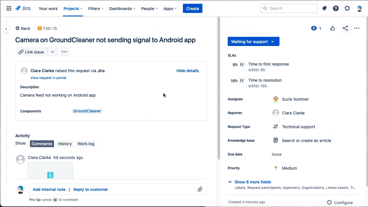 Jira native clone issue with attachment