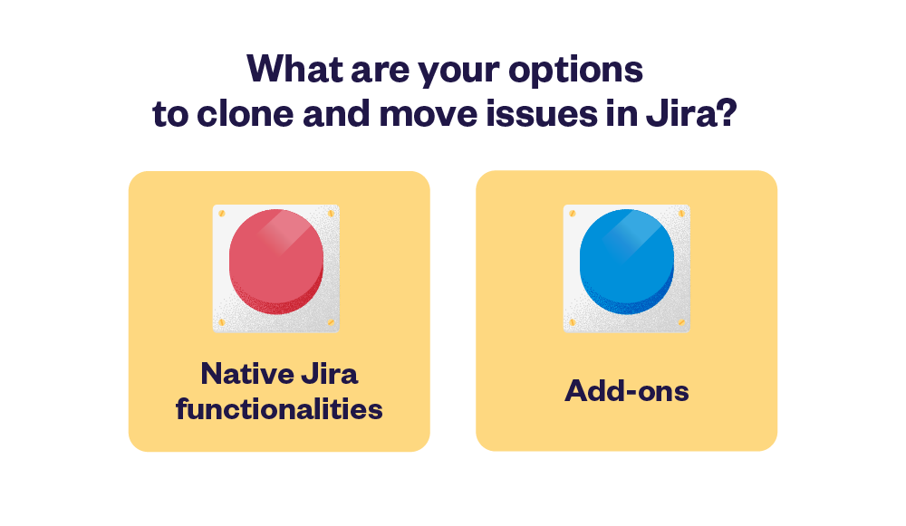 Options to clone and move issues in Jira
