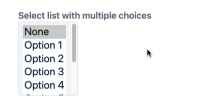 Select list multi option Jira