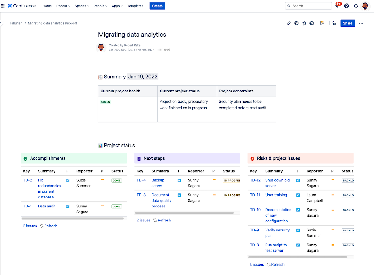Display Jira filter on Confluence page