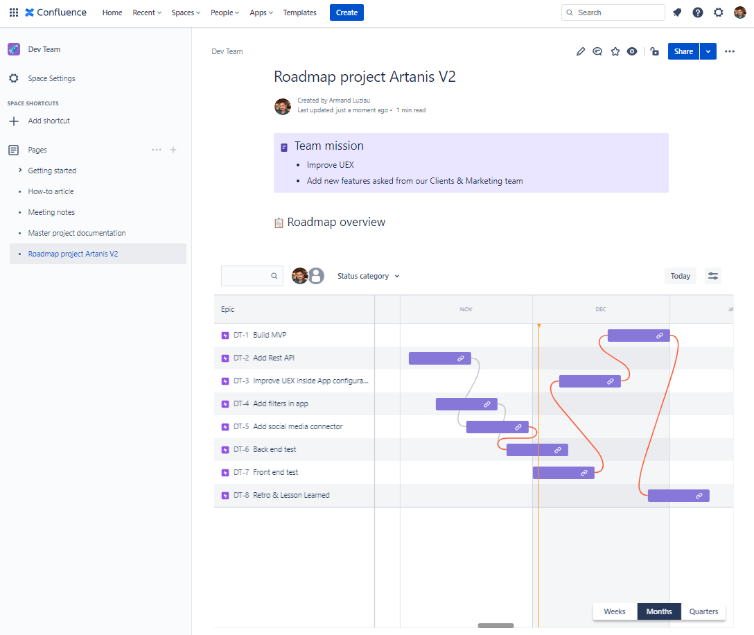 Publish your Jira Roadmap to Confluence